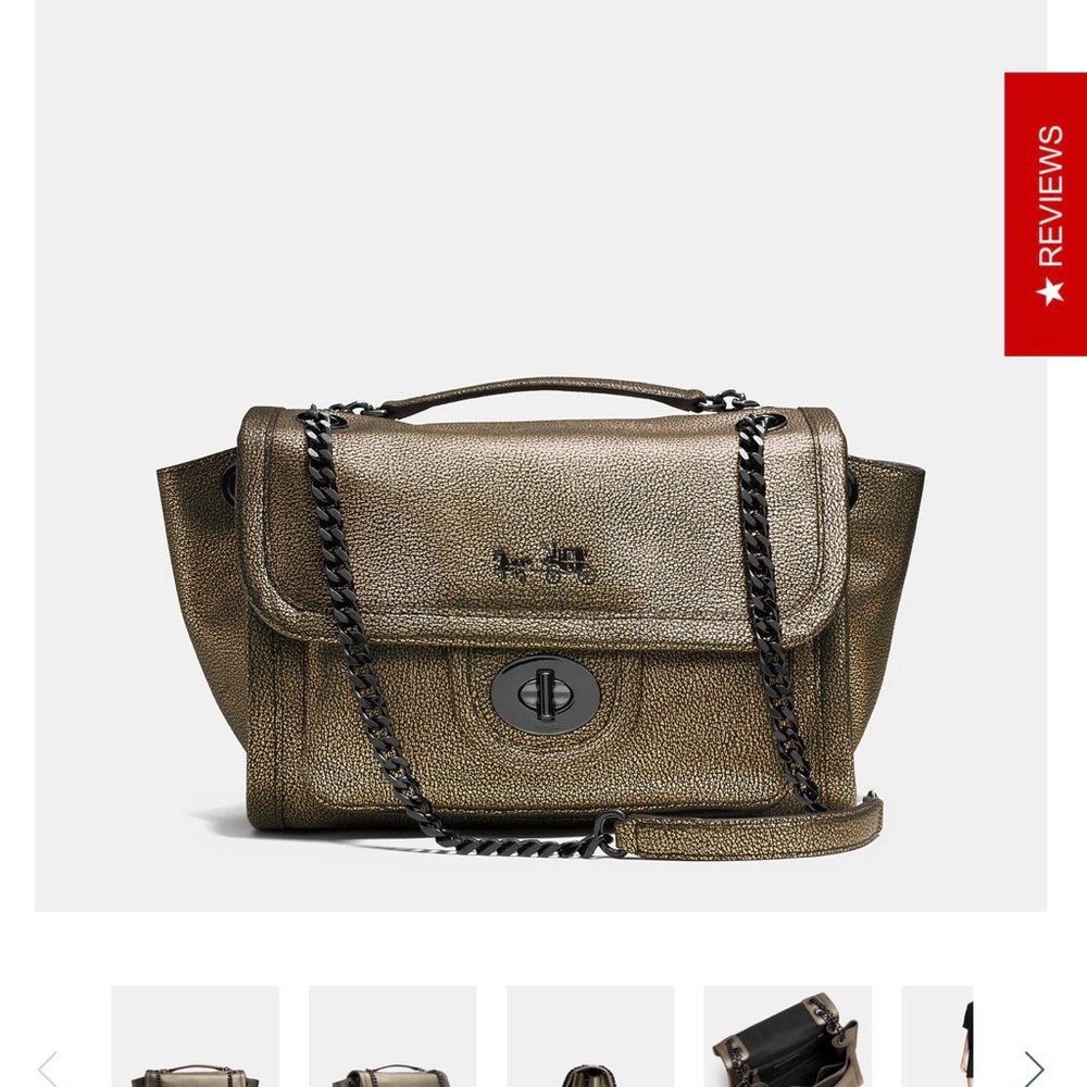 Coach Metallic Gold Crossbody Bag
